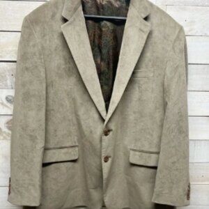 Lauren Ralph Lauren Corduroy Sport Blazer Jacket Mens 48R‎ Tan Lined Stretch